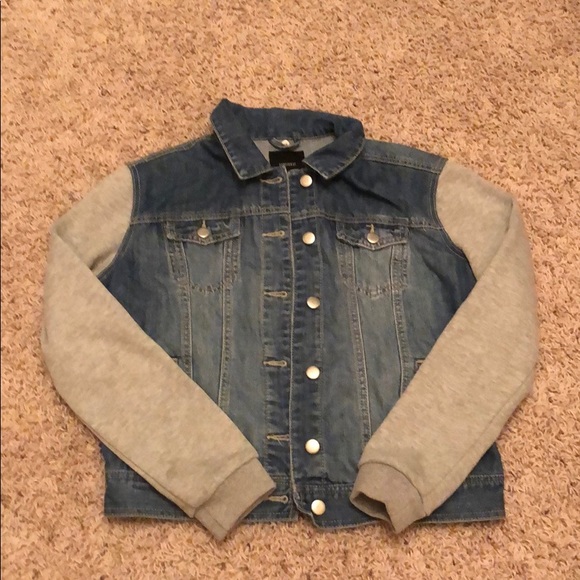 Forever 21 Jackets & Blazers - Denim jacket with sweater detail on the arms